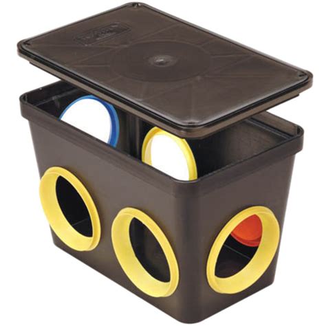 tuf tite 6 hole distribution box|4 hole septic distribution box.